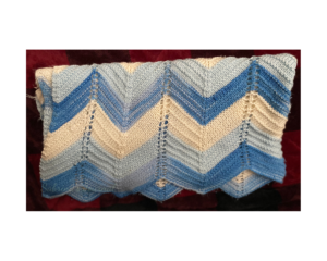 Blue and White Afghan